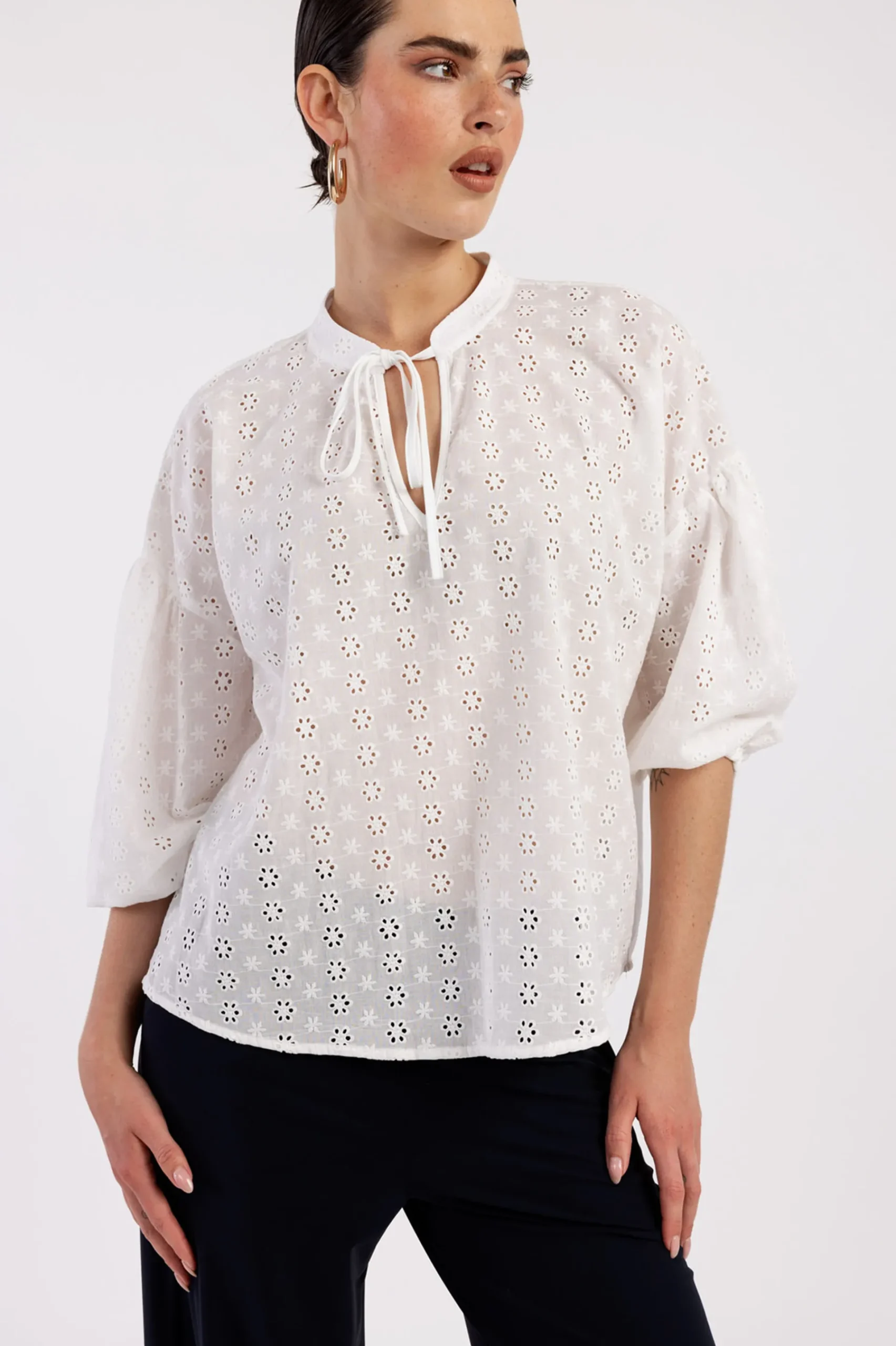 Studio Anneloes Abbie flower embroidery blouse -