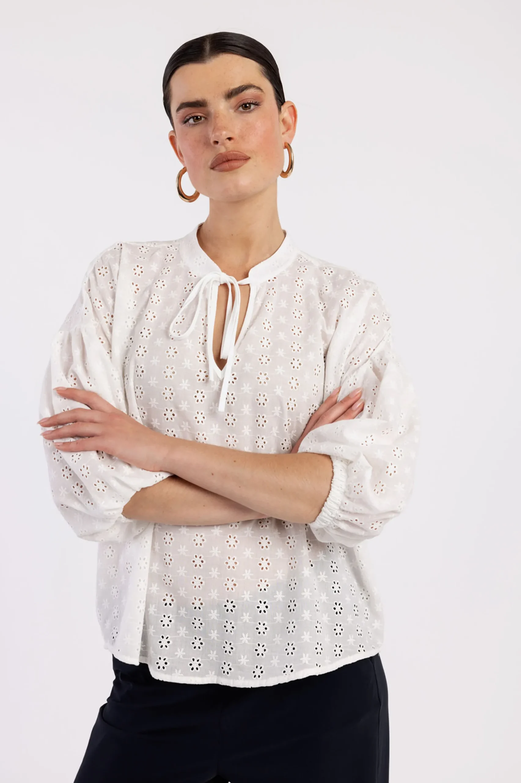 Studio Anneloes Abbie flower embroidery blouse -