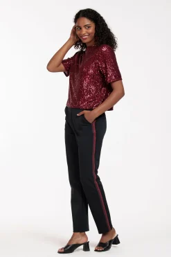 Studio Anneloes Anna shiny bonded trousers -
