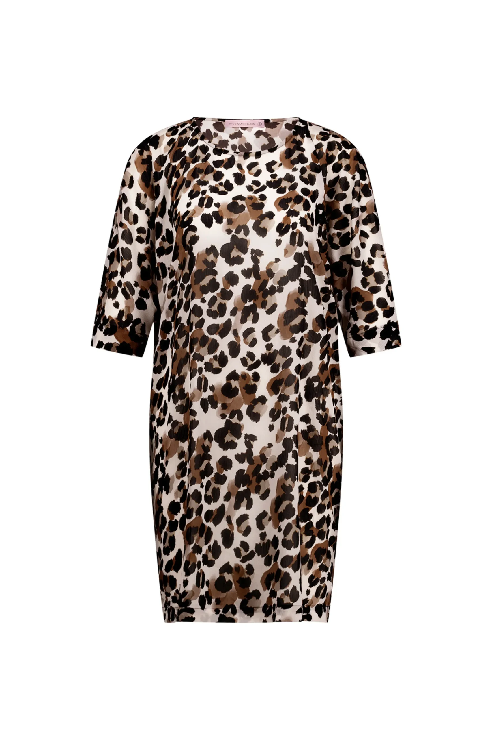 Studio Anneloes Birgit leopard crepe dress -