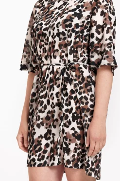 Studio Anneloes Birgit leopard crepe dress -