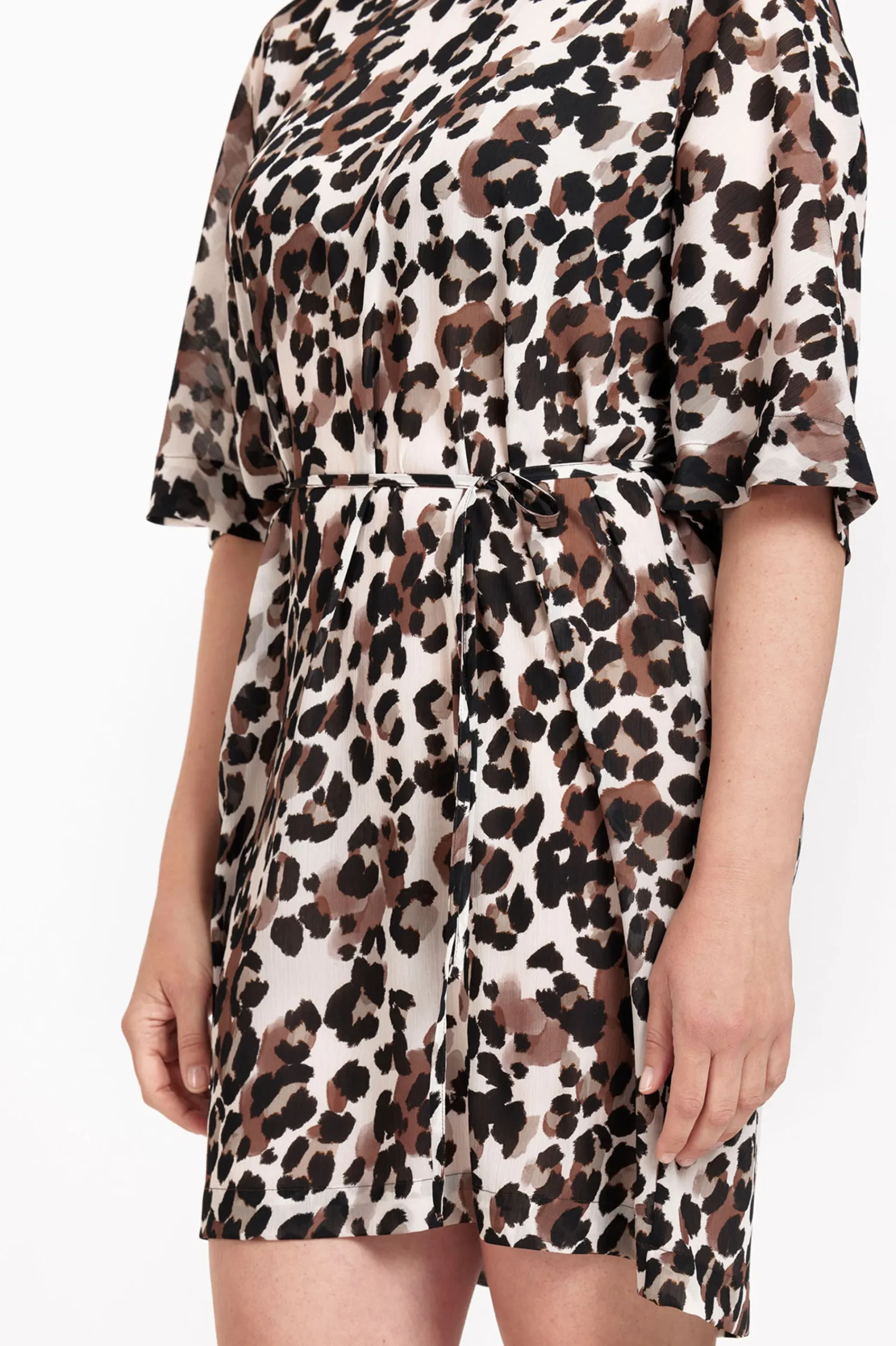 Studio Anneloes Birgit leopard crepe dress -
