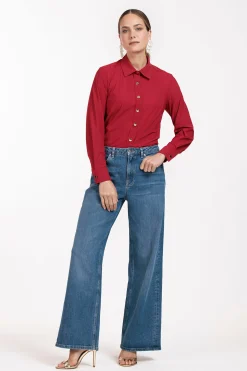 Studio Anneloes Bobby gold button blouse -