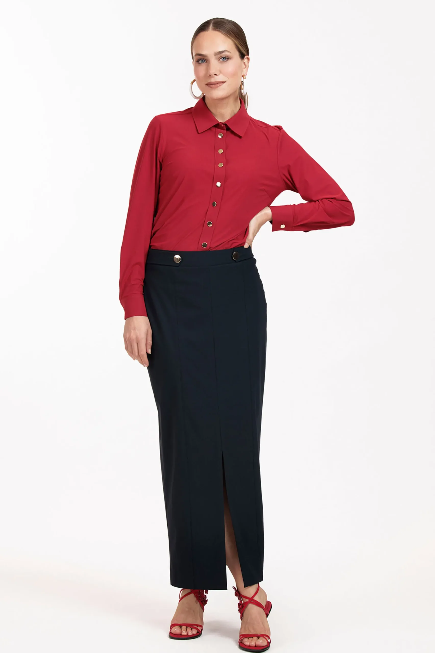Studio Anneloes Bobby gold button blouse -