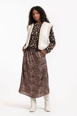 Studio Anneloes Caran satin animal skirt -