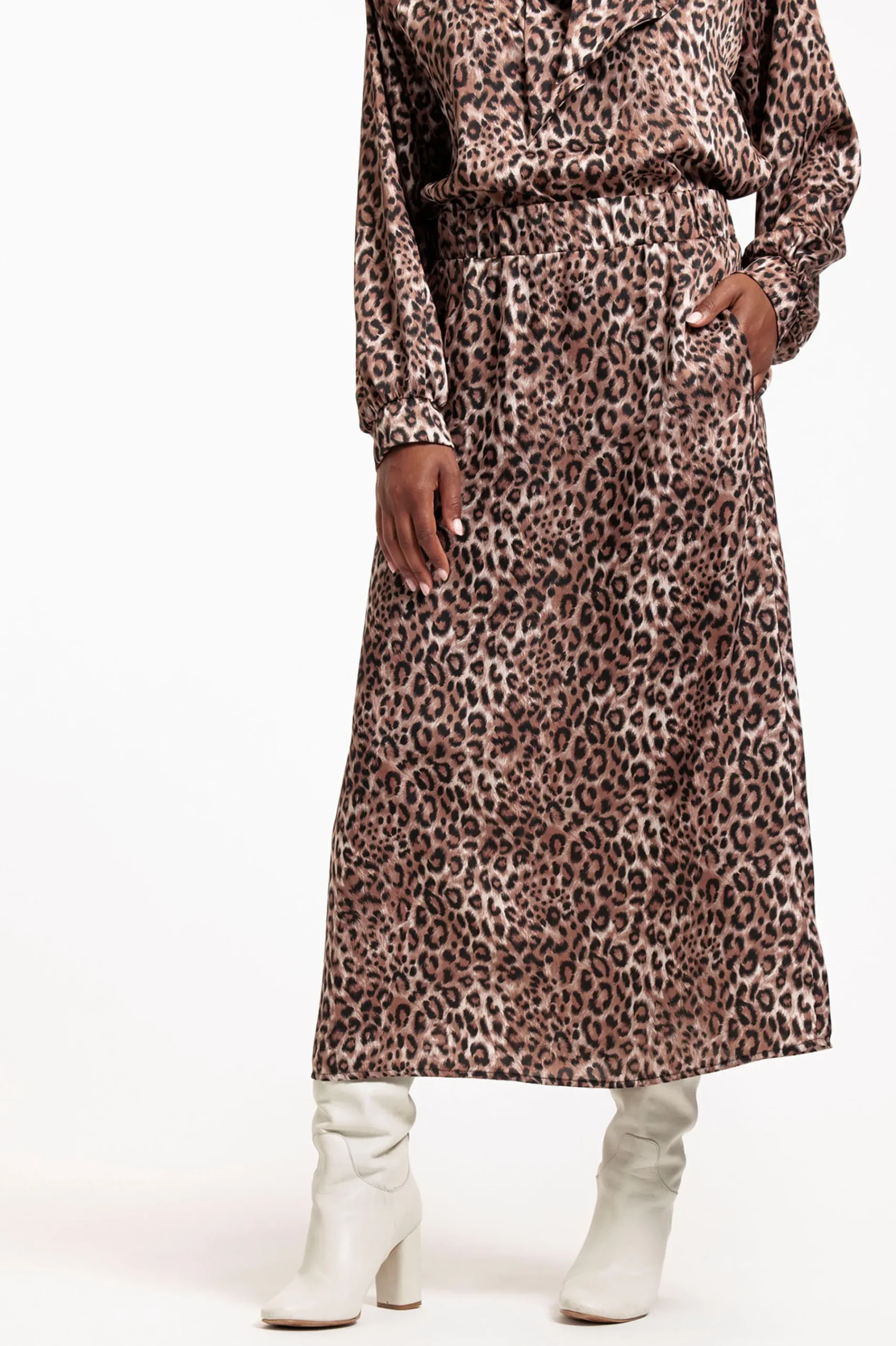 Studio Anneloes Caran satin animal skirt -