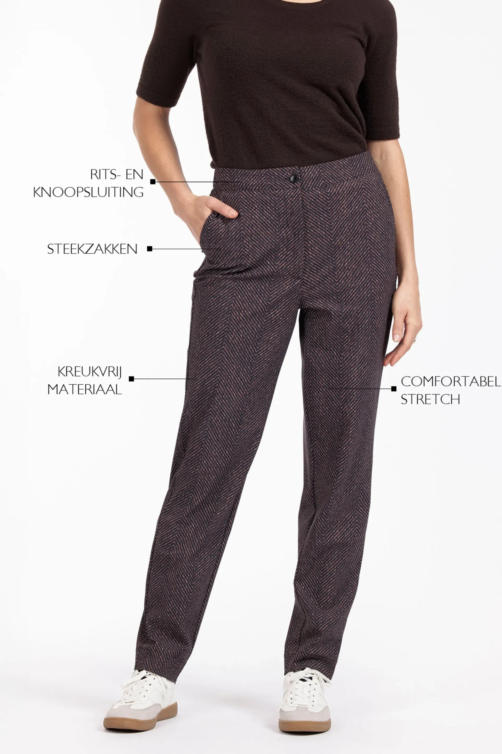 Studio Anneloes Collins herringbone trousers -