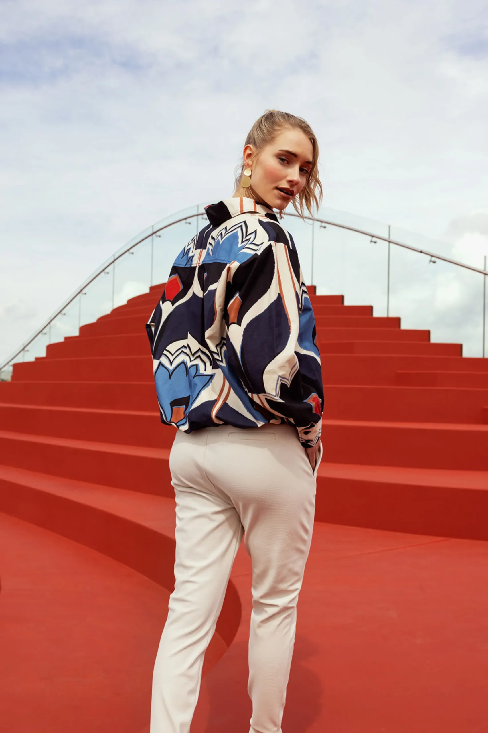 Studio Anneloes Dio tulip poplin blouse -