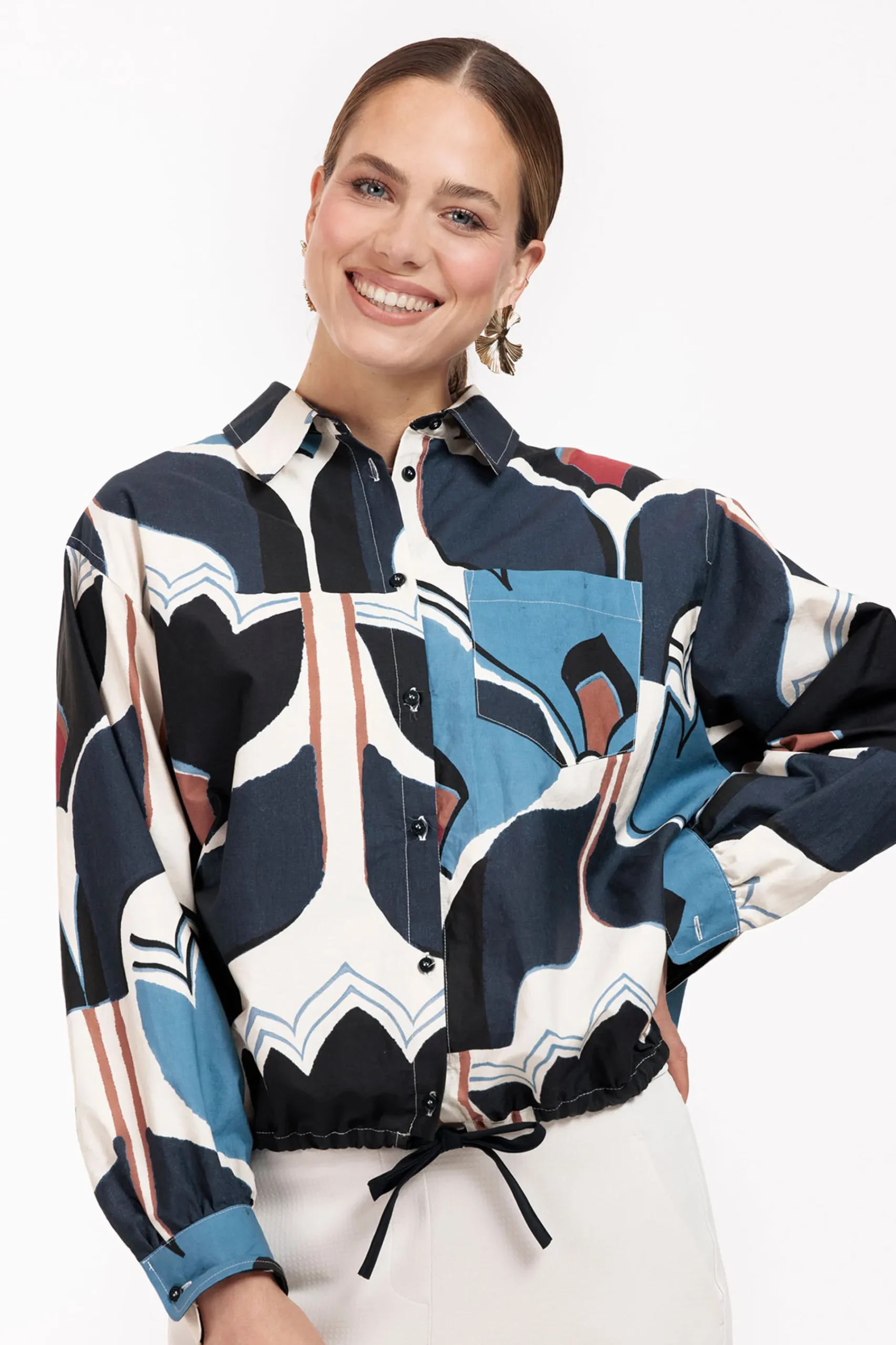 Studio Anneloes Dio tulip poplin blouse -