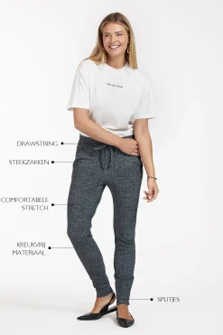 Studio Anneloes Downstairs bnd tweed trousers -