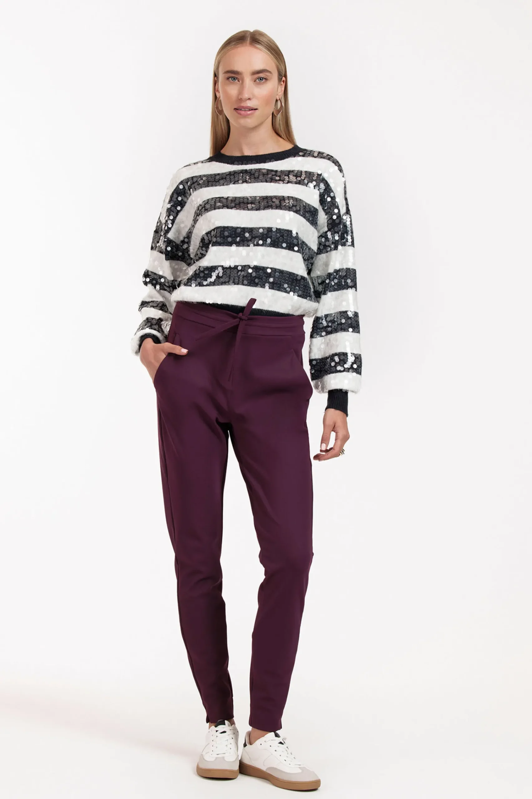 Studio Anneloes Downstairs bonded trousers -