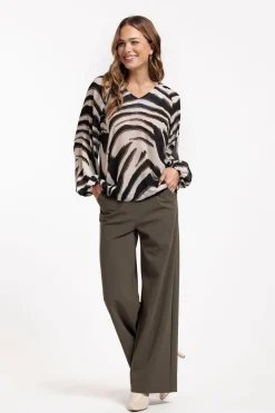 Studio Anneloes Elain zebra crepe top -