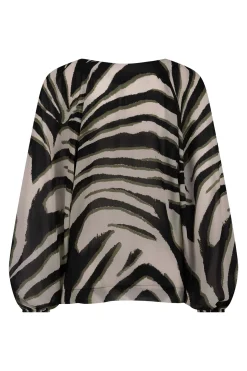 Studio Anneloes Elain zebra crepe top -