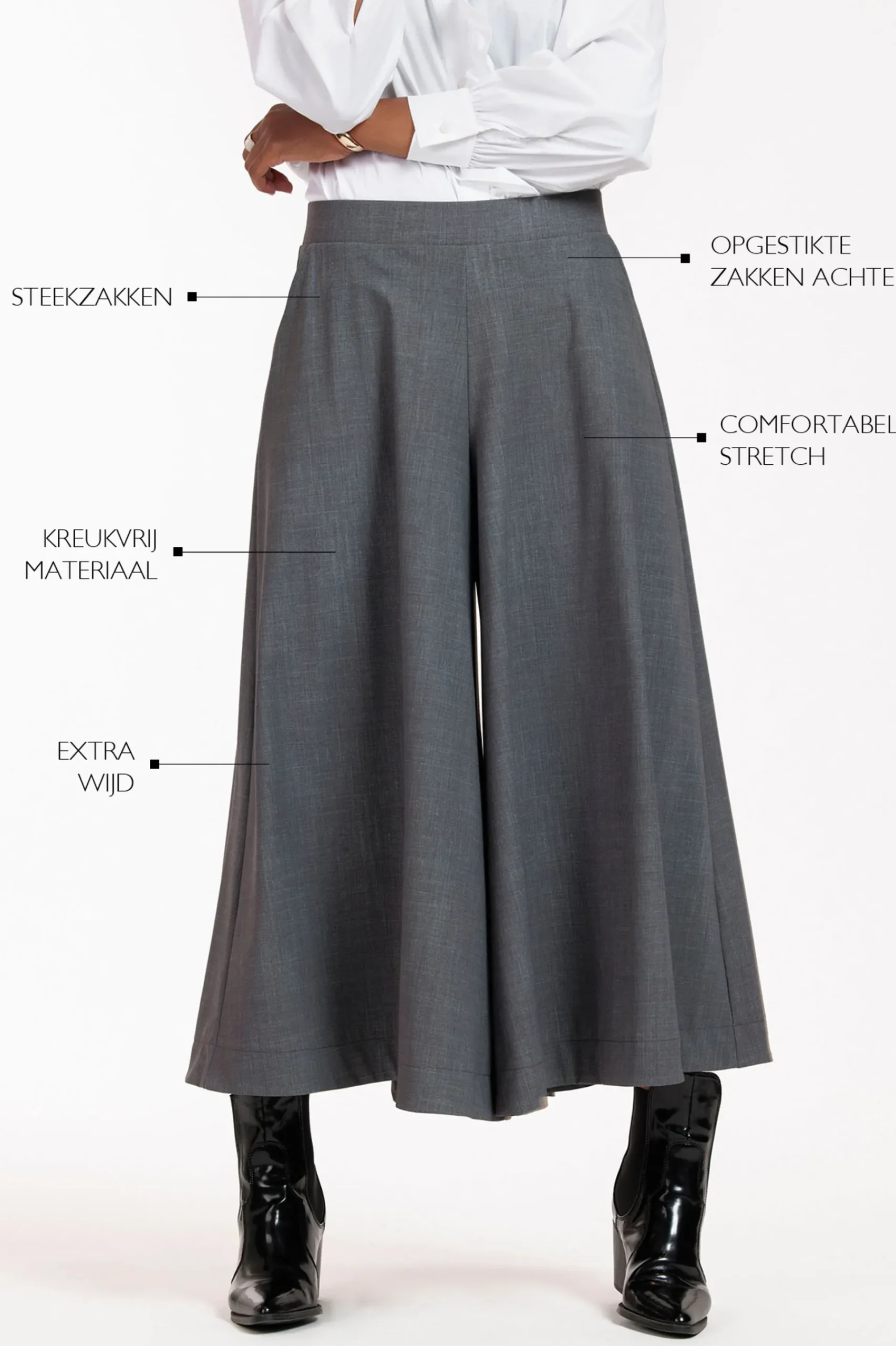 Studio Anneloes Esmeralda grey melee trousers -