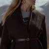 Studio Anneloes Estella wool herringbone coat -