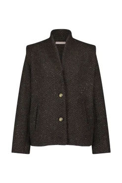 Studio Anneloes Estella wool herringbone coat -