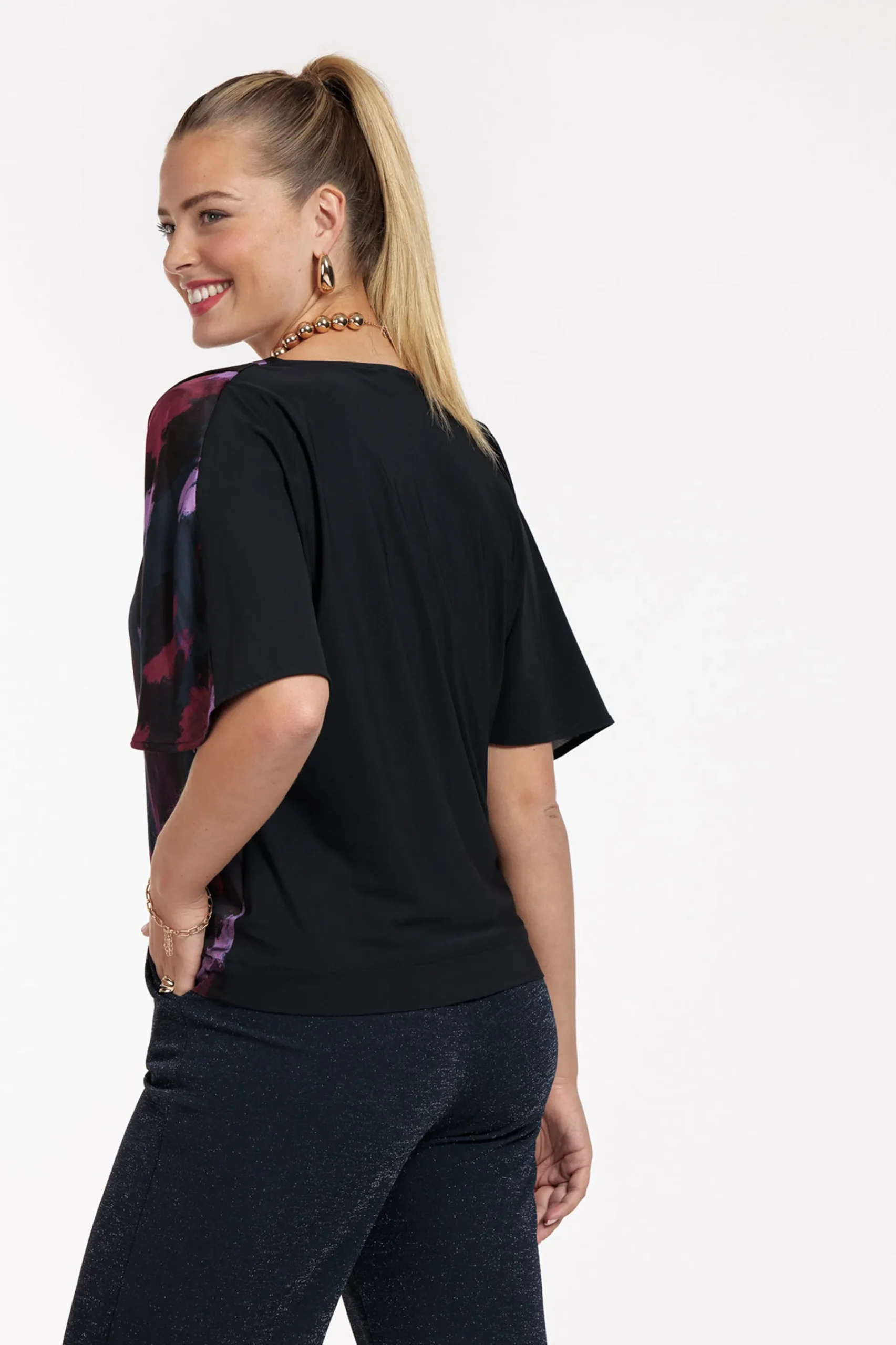 Studio Anneloes Famous satin leopard top -