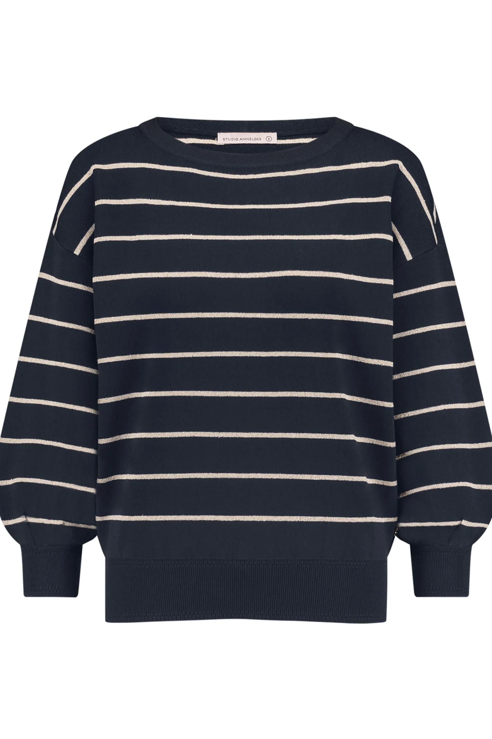 Studio Anneloes Farah stripe lurex pullover -