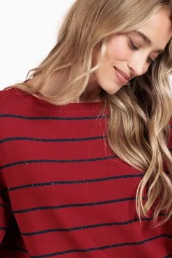 Studio Anneloes Farah stripe lurex pullover -