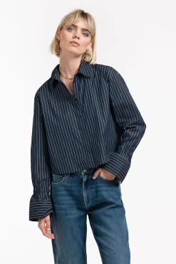 Studio Anneloes Fildeli poplin stripe blouse -
