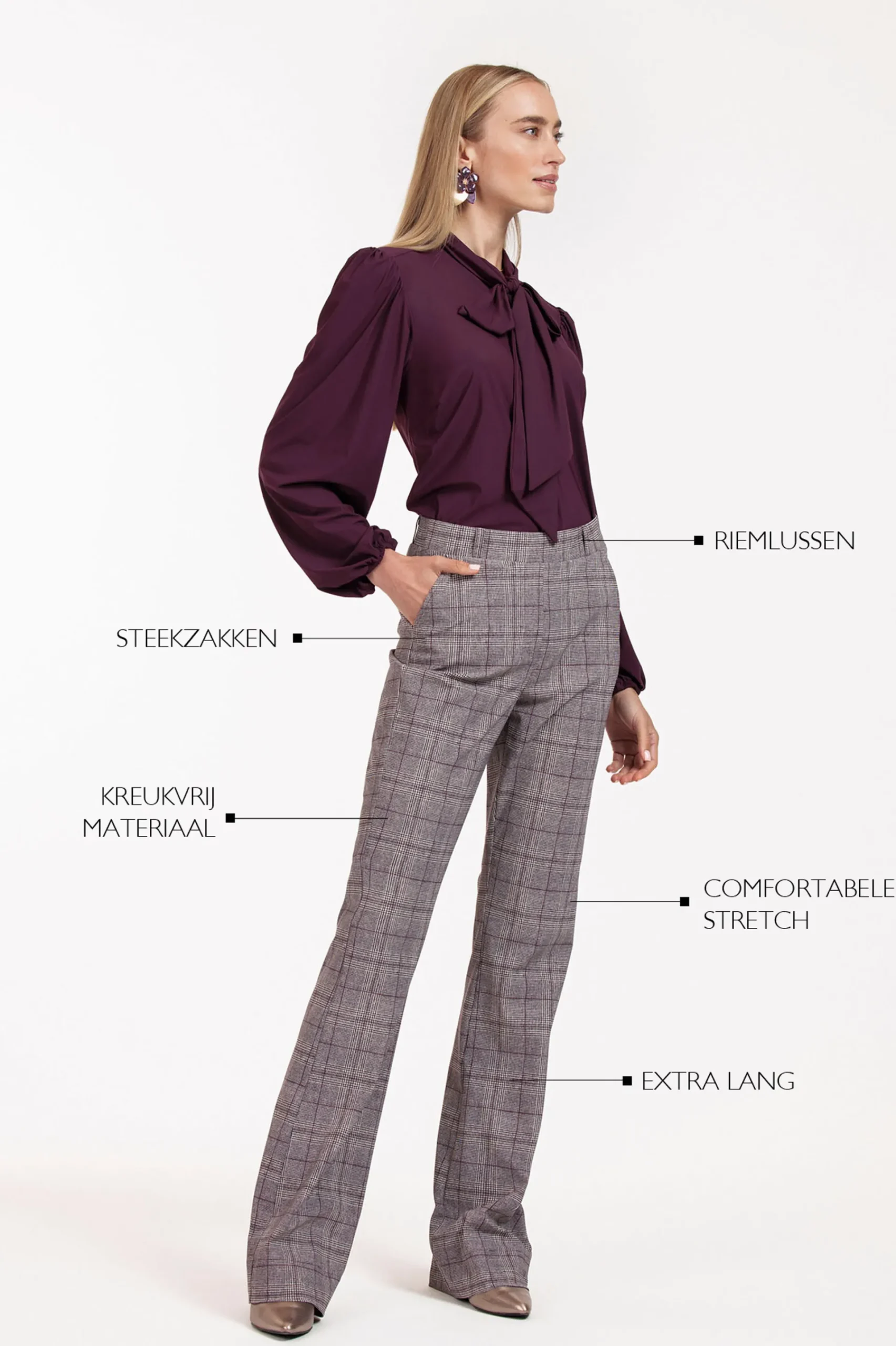 Studio Anneloes Flair LONG check trousers -