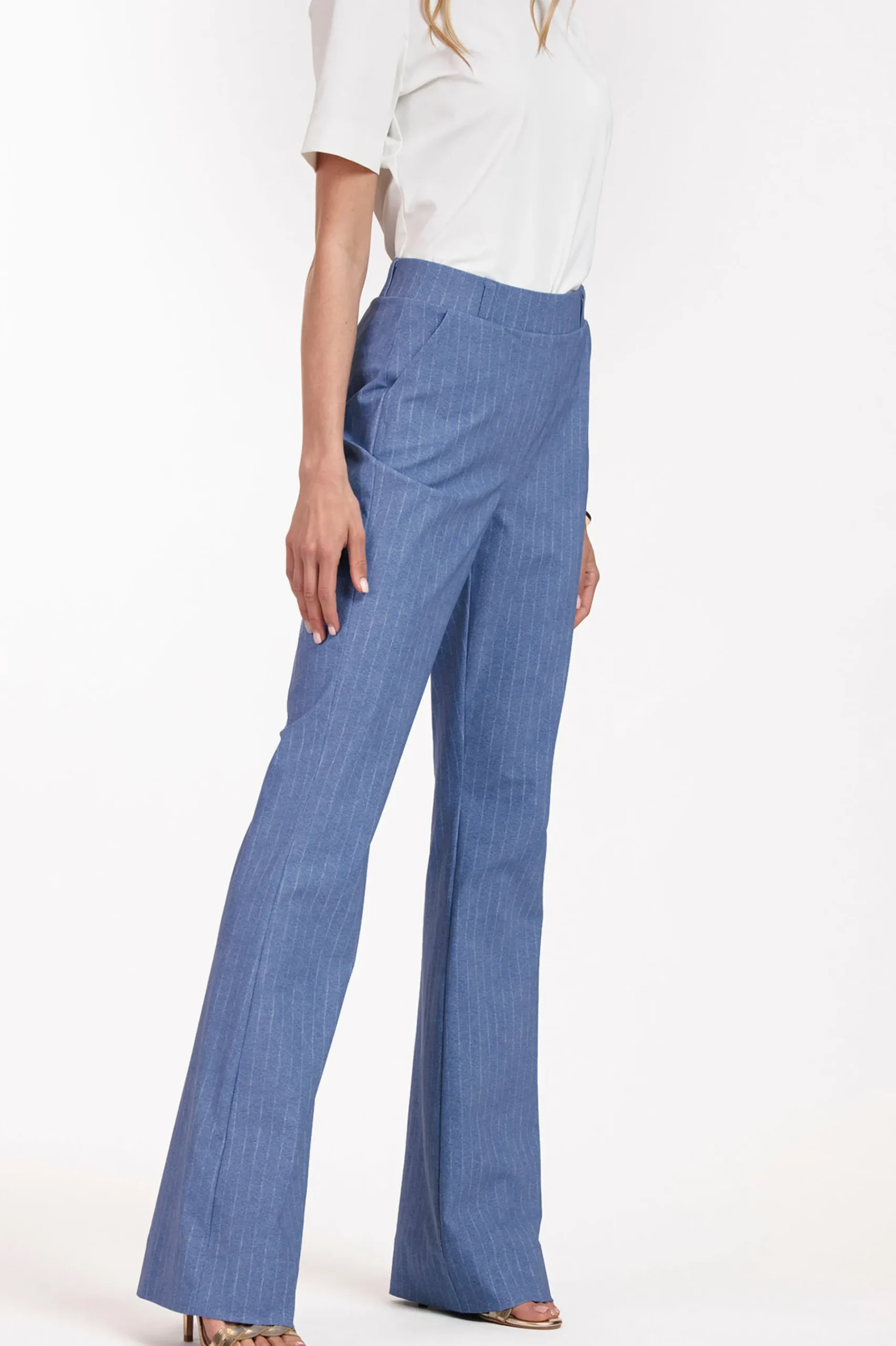 Studio Anneloes Flair LONG pinstripe trousers -