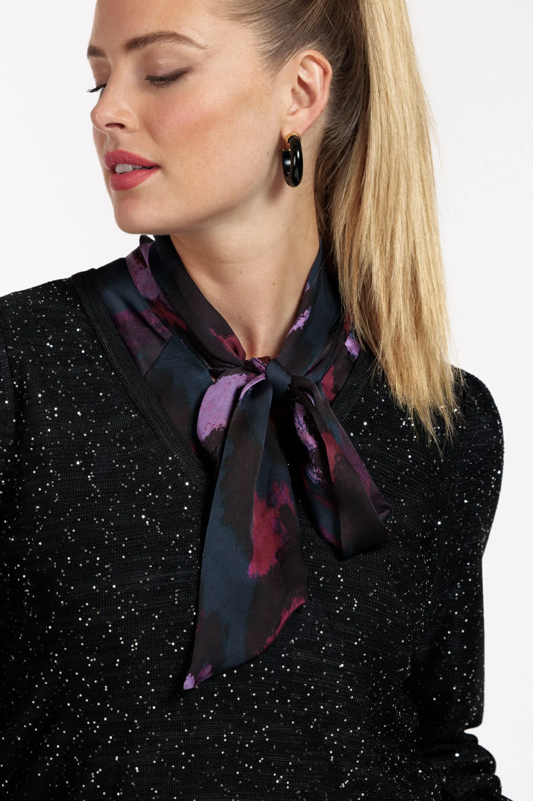 Studio Anneloes Frances satin leopard blouse -