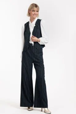 Studio Anneloes Holly gold pinstripe trousers -