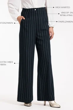 Studio Anneloes Holly gold pinstripe trousers -