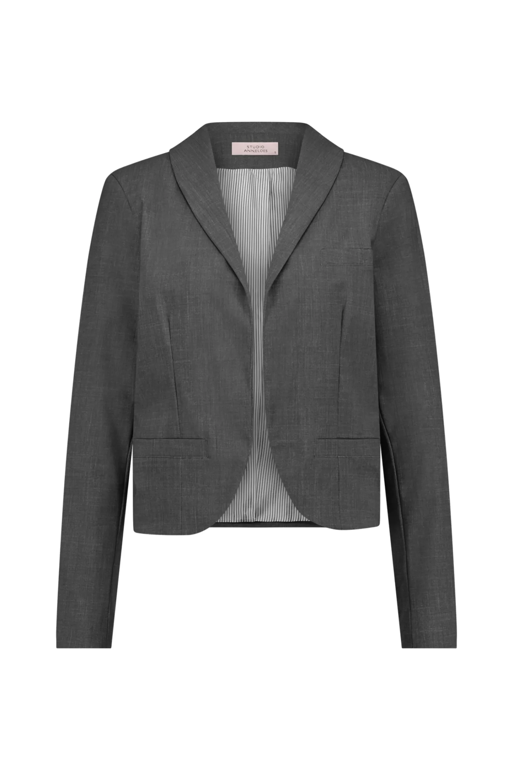 Studio Anneloes Idani grey melee blazer -