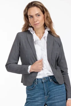 Studio Anneloes Idani grey melee blazer -