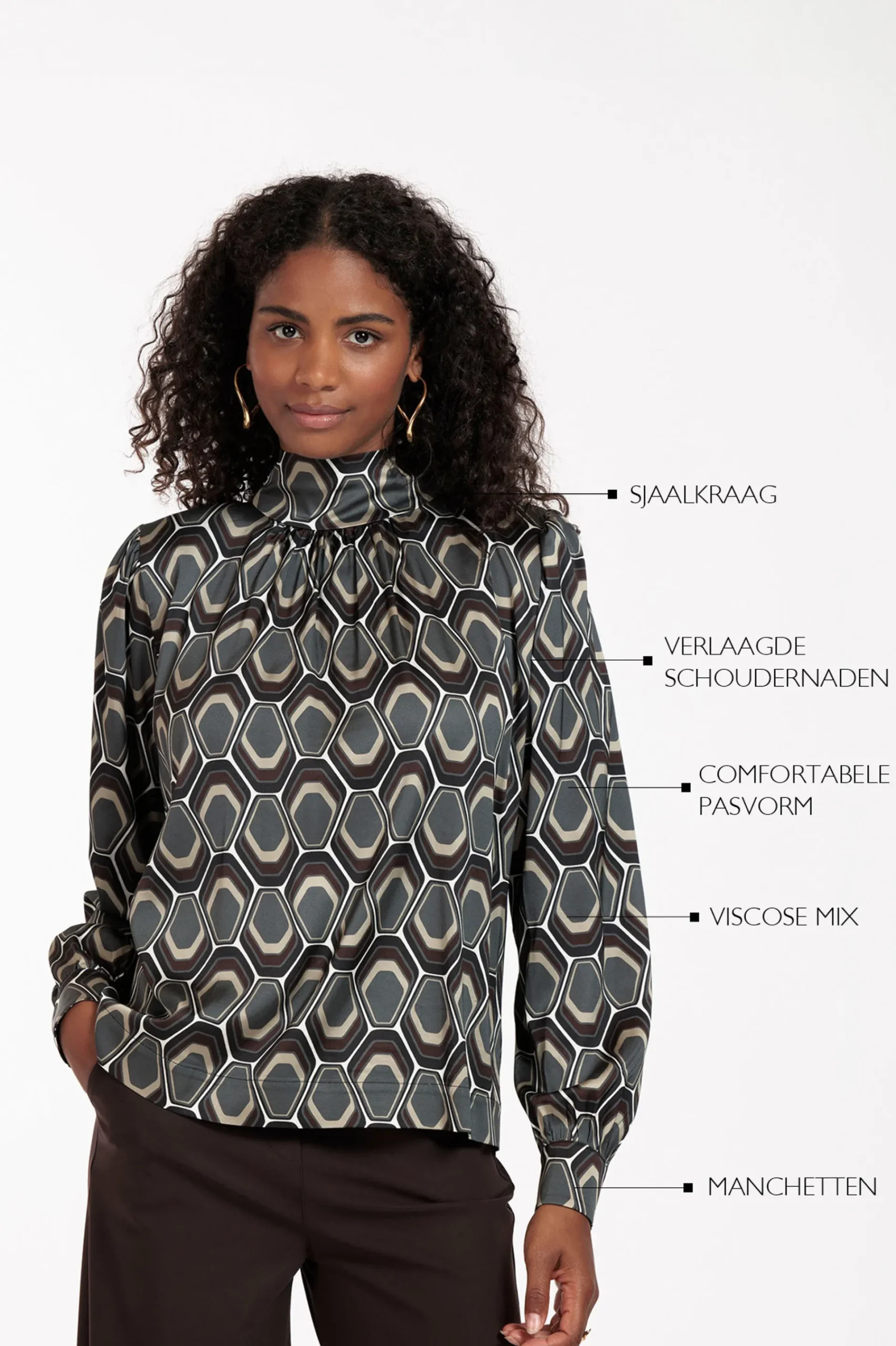 Studio Anneloes Inzie graphic blouse -
