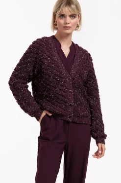Studio Anneloes Iris chunky glitter cardigan -