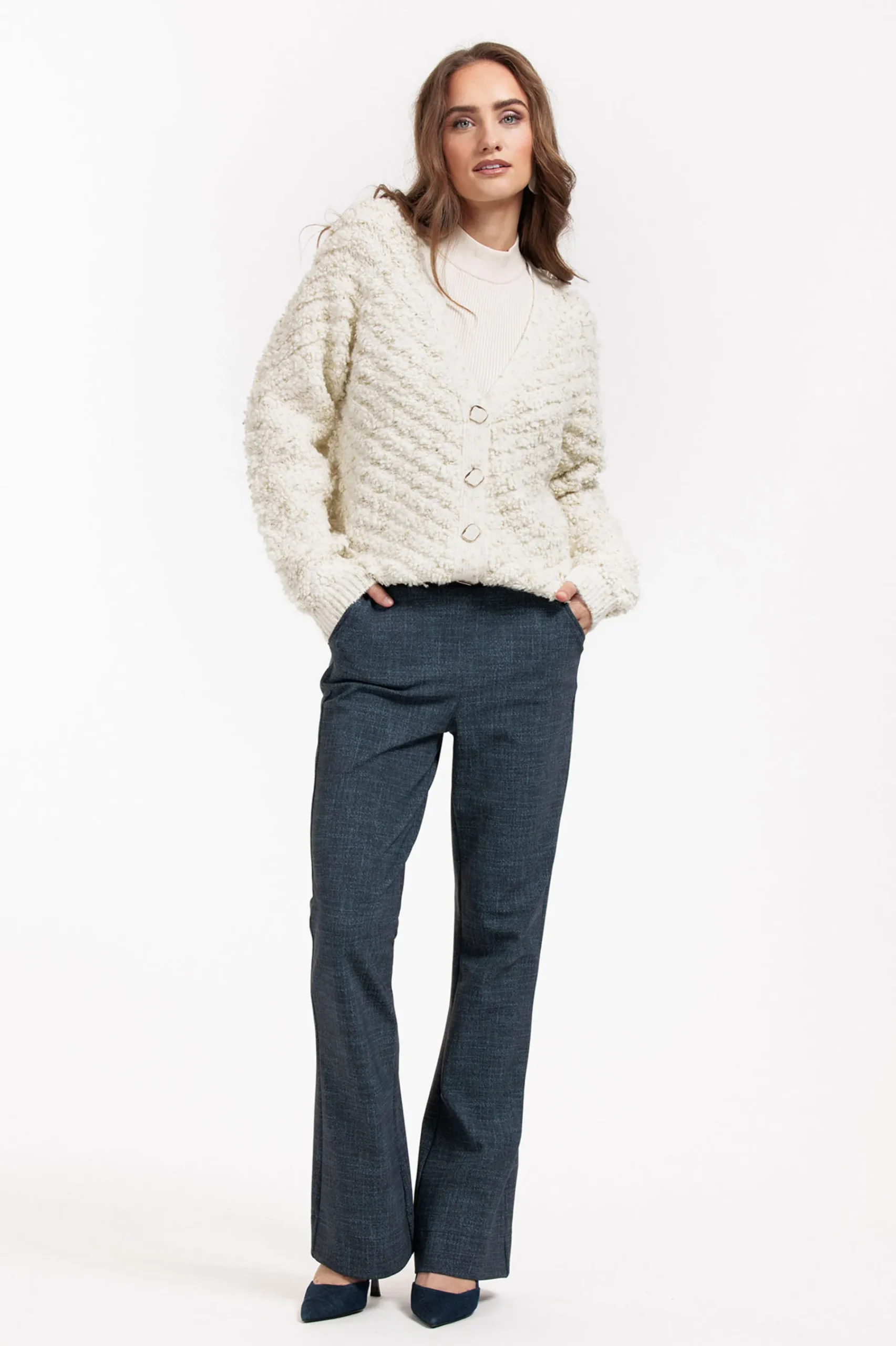 Studio Anneloes Iris chunky glitter cardigan -