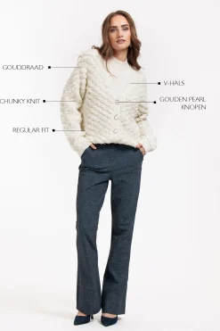 Studio Anneloes Iris chunky glitter cardigan -