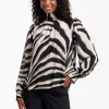 Studio Anneloes Izza zebra crepe top -