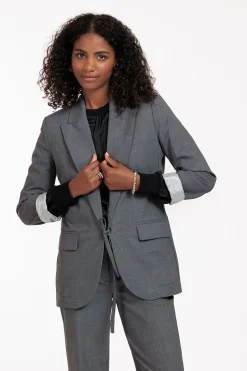 Studio Anneloes Jeni grey melee blazer -