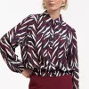 Studio Anneloes Jonny leaves crepe blouse -