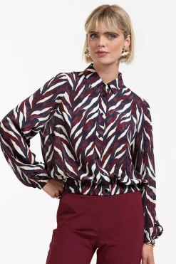 Studio Anneloes Jonny leaves crepe blouse -