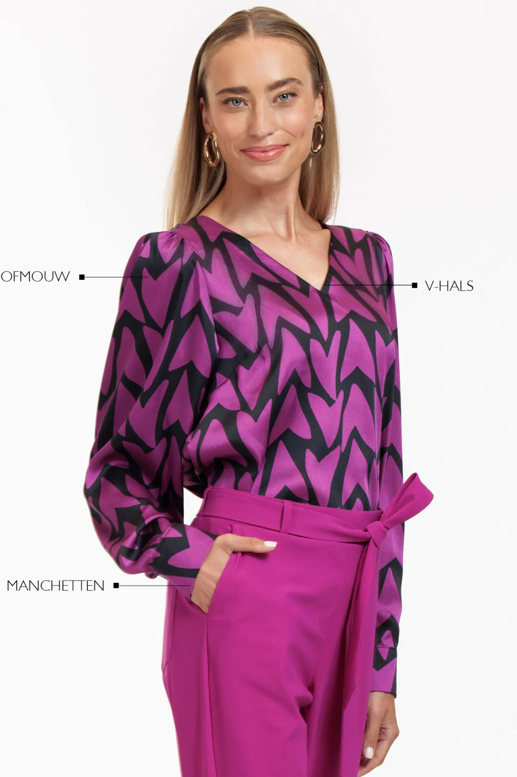 Studio Anneloes Les satin love blouse -