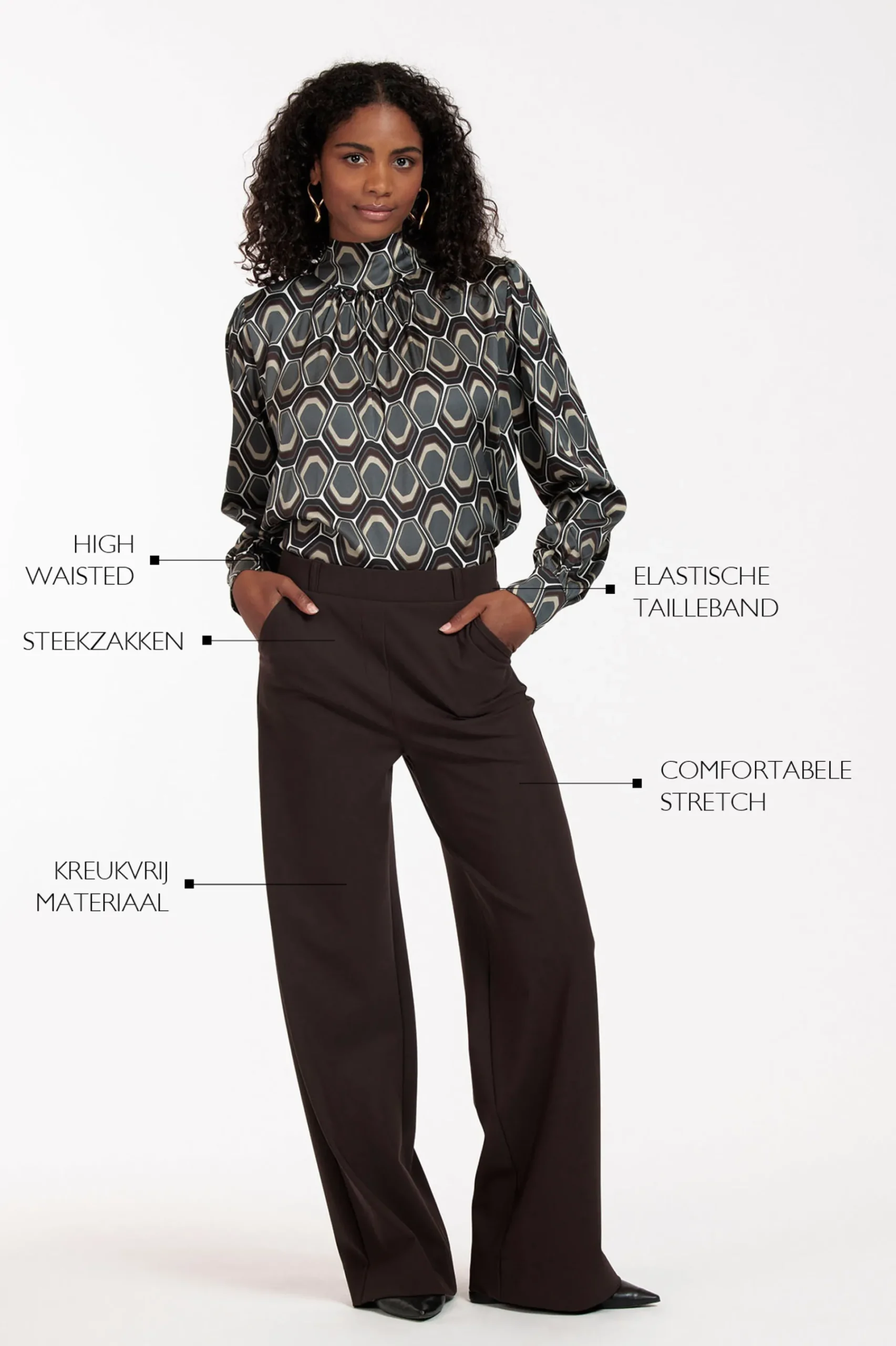 Studio Anneloes Lexie bonded trousers -