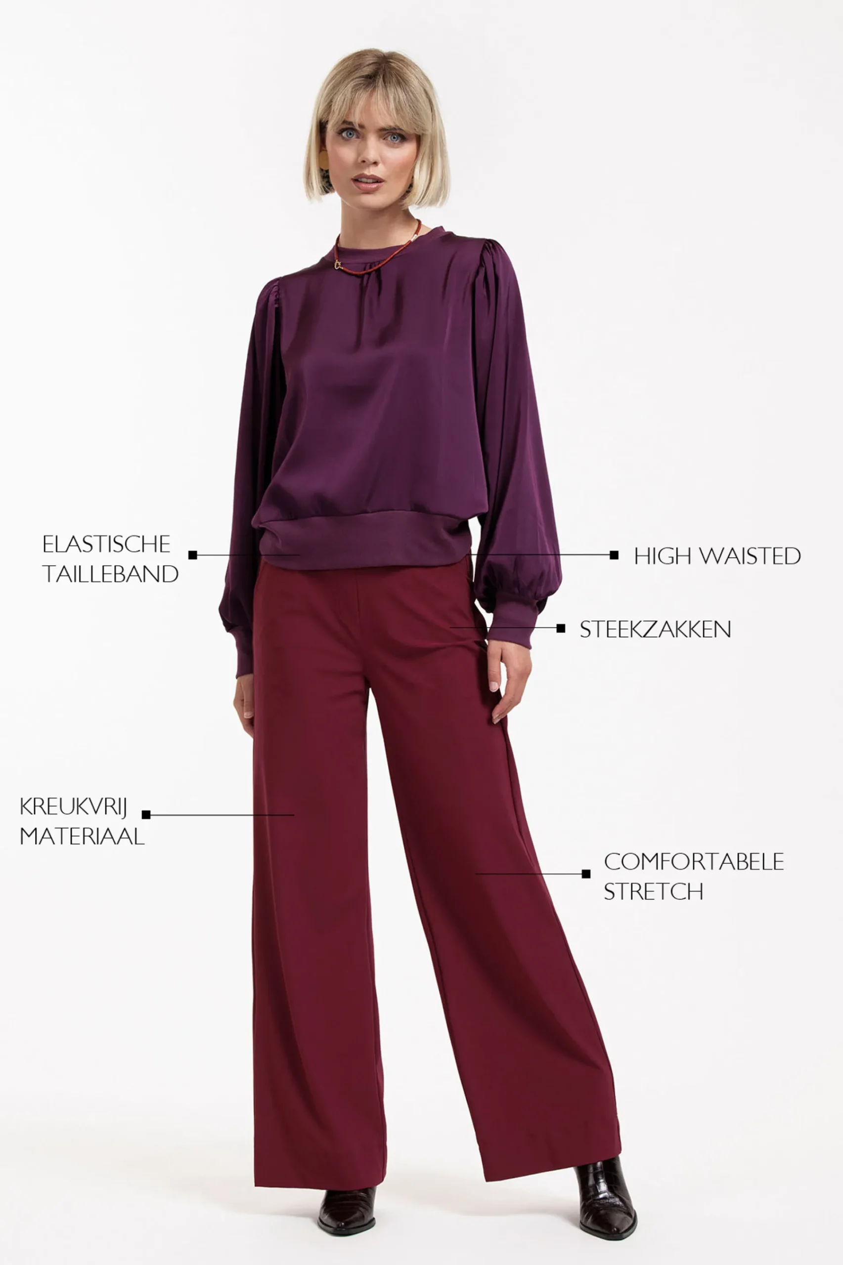 Studio Anneloes Lexie bonded trousers -