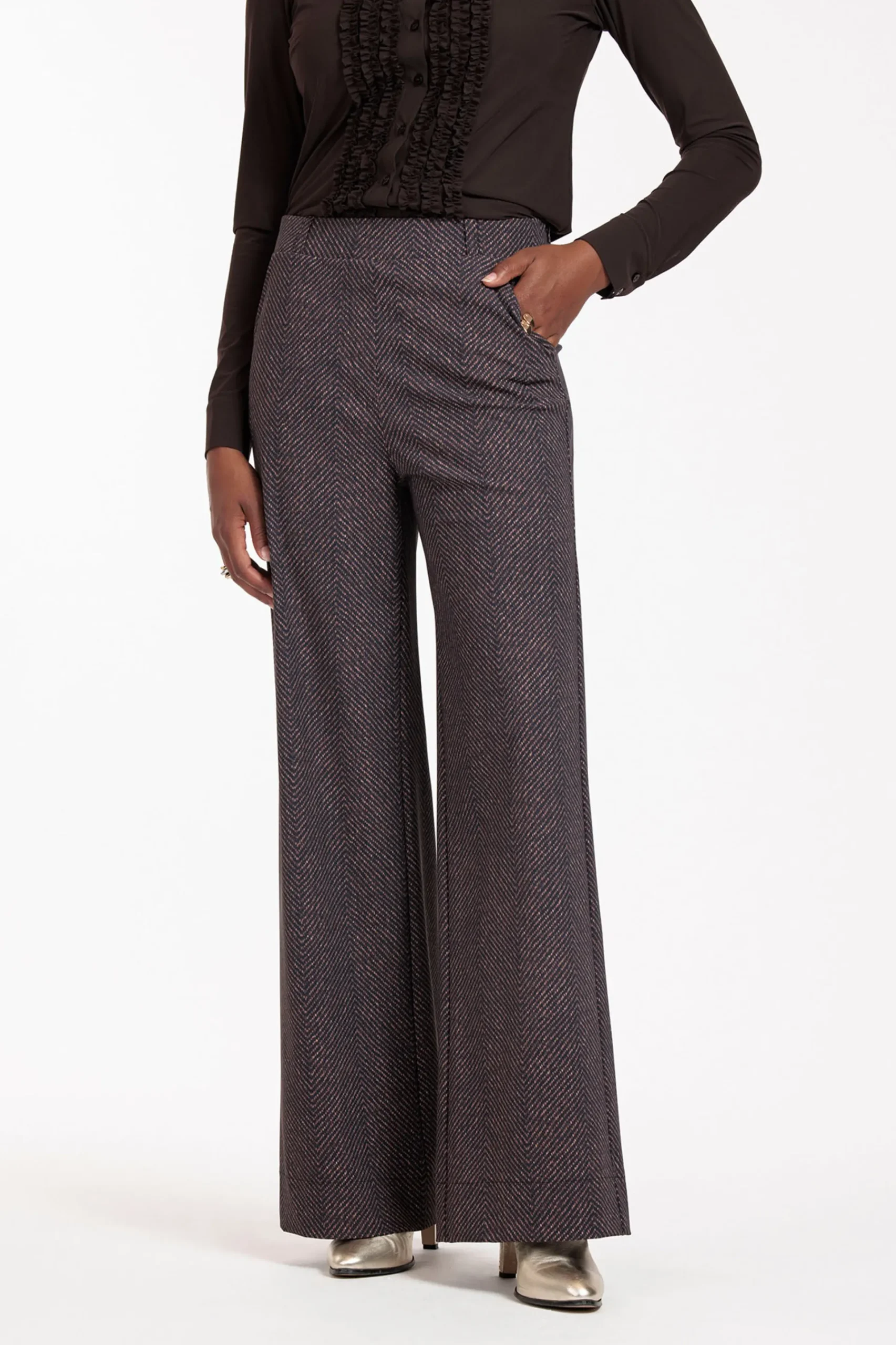 Studio Anneloes Lexie herringbone trousers -