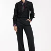 Studio Anneloes Lexie shiny bonded trousers -