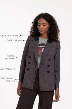 Studio Anneloes Loulou herringbone blazer -