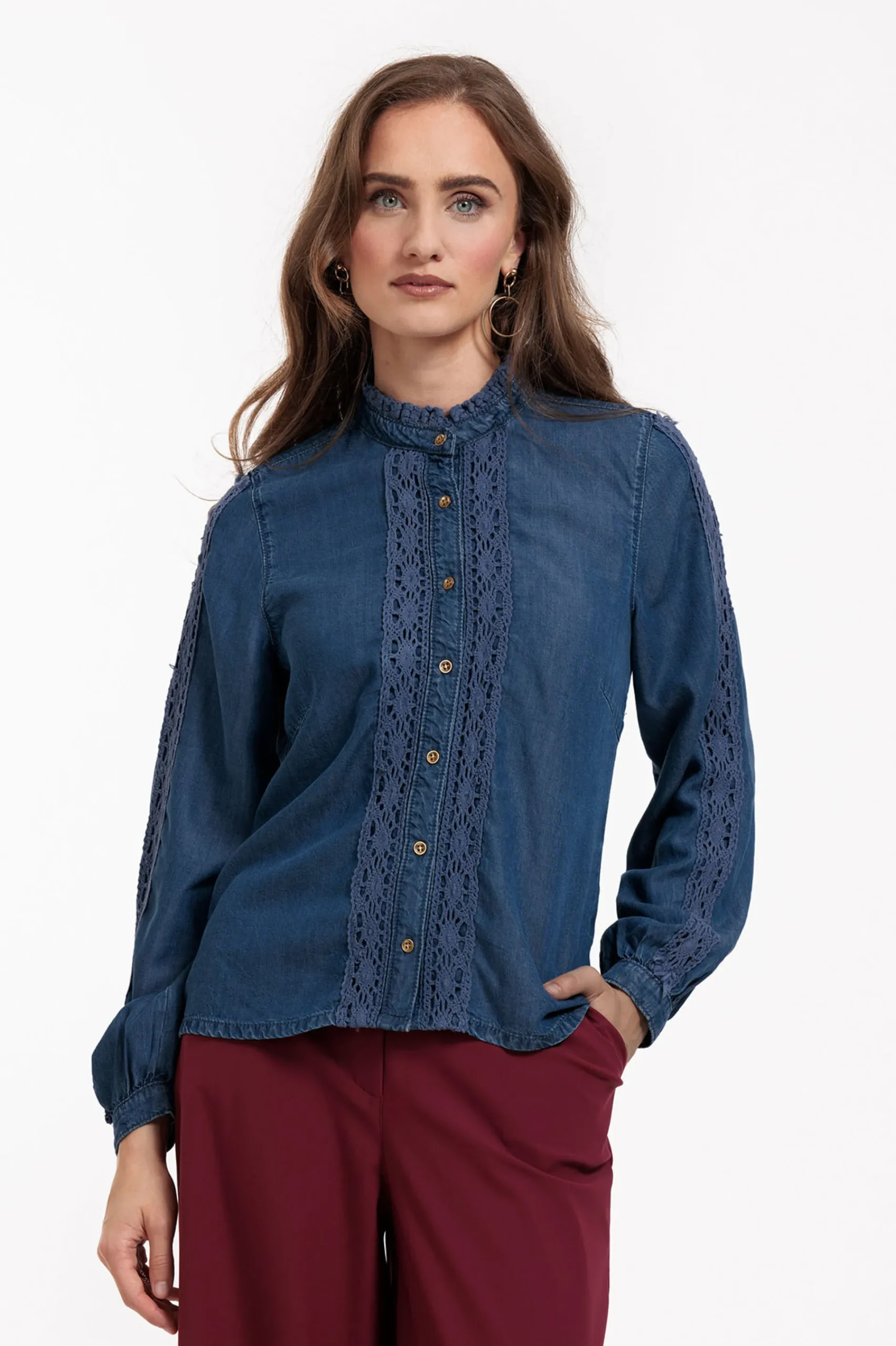 Studio Anneloes Lourdes denim blouse -