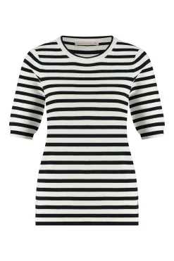 Studio Anneloes Luna stripe short slv pullover -