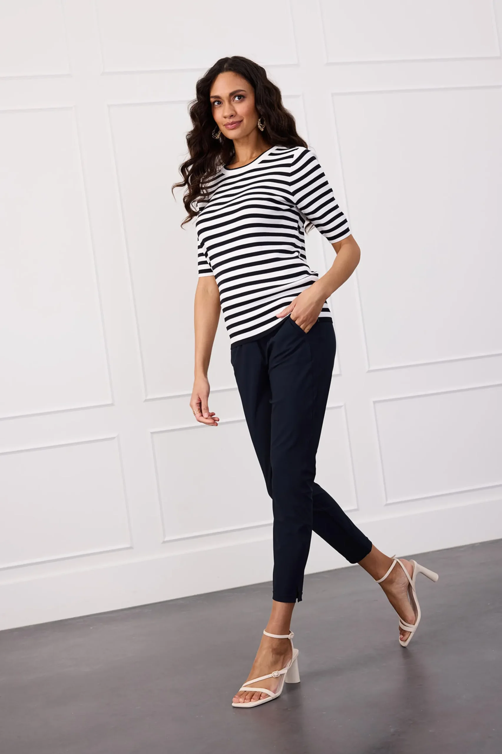 Studio Anneloes Luna stripe short slv pullover -
