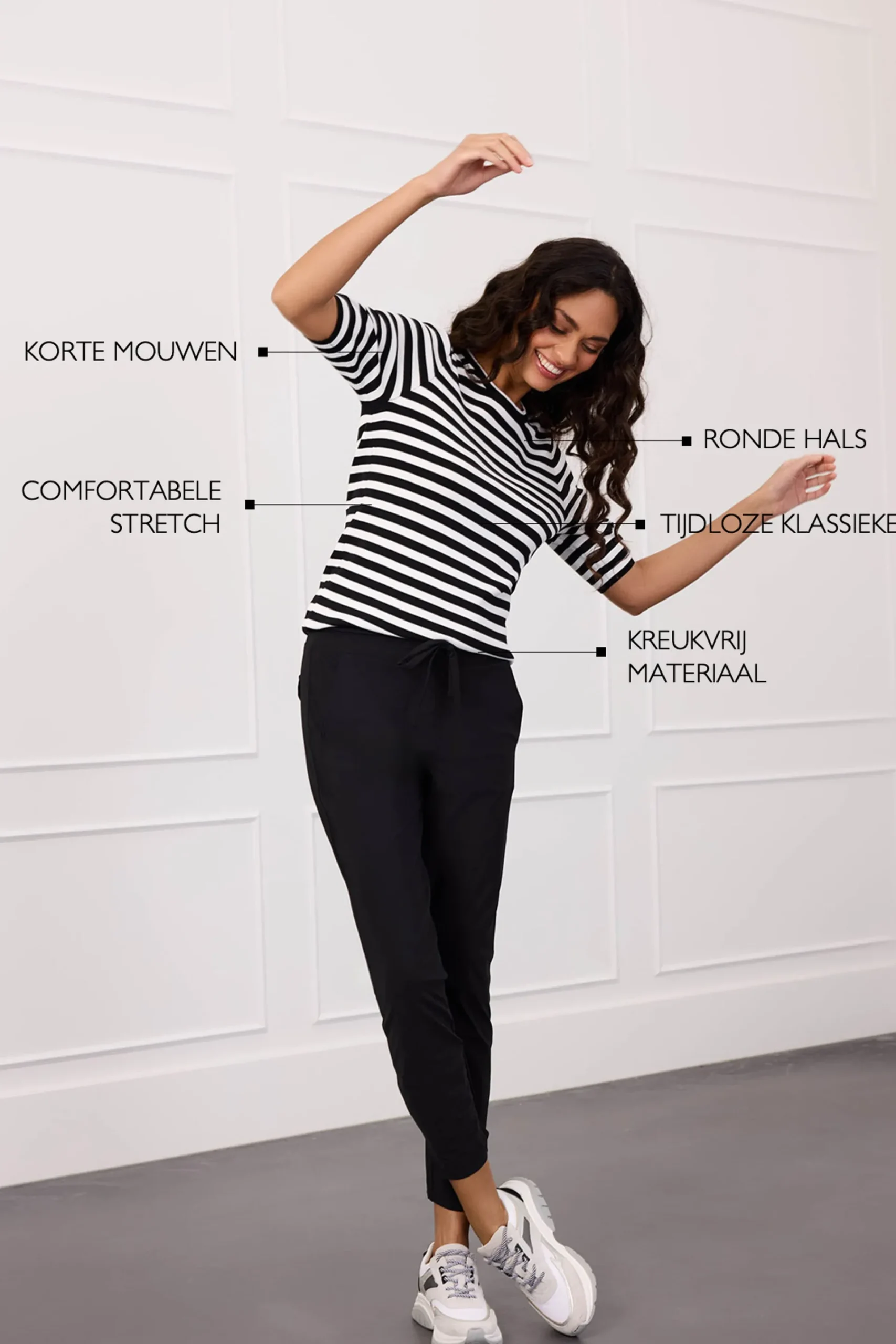 Studio Anneloes Luna stripe short slv pullover -