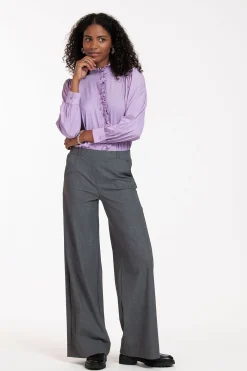 Studio Anneloes Luz grey melee trousers -